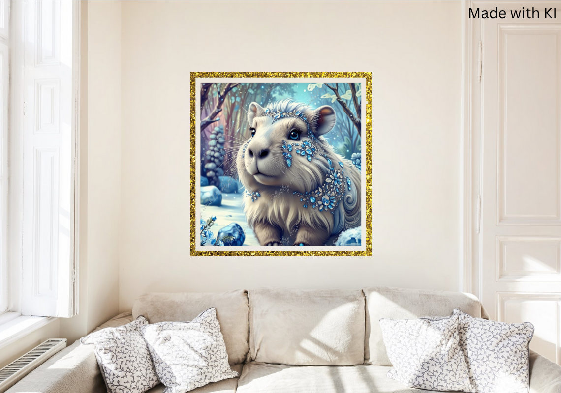 Schneecapybara Cynthia im Winterwunderland