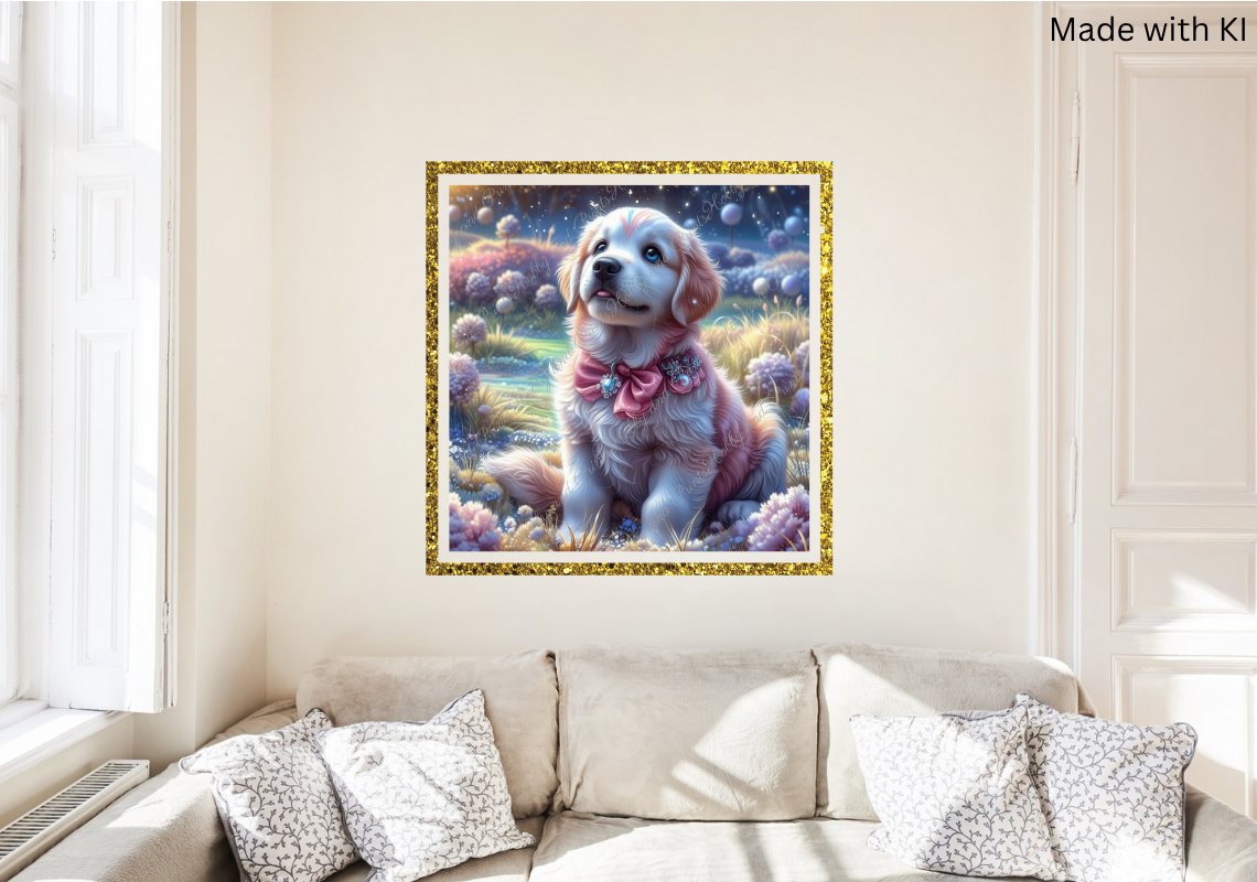 Golden Retriever Hundewelpe Littler im Fantasieland