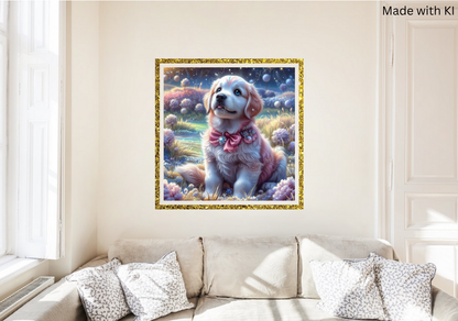 Golden Retriever Hundewelpe Littler im Fantasieland