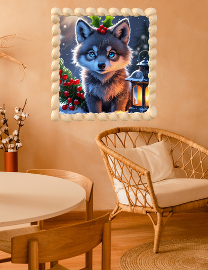 kleiner Wolf im Winter