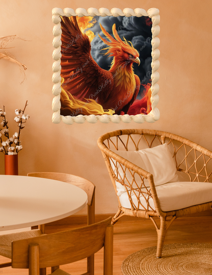 Phönix in Flammen 40*40cm