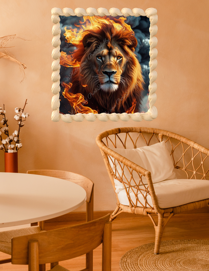 brennender Löwe Leo 40*40cm
