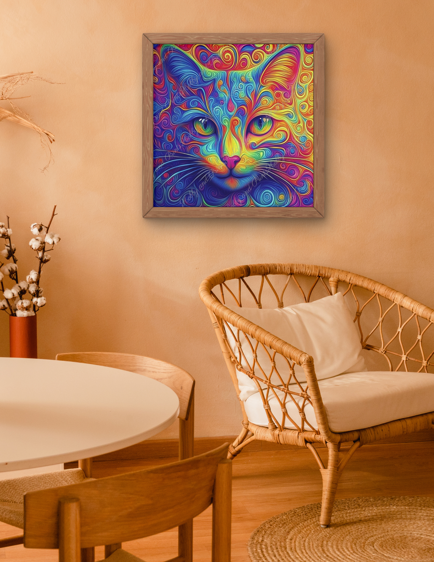 Psychedelische Katze Margo
