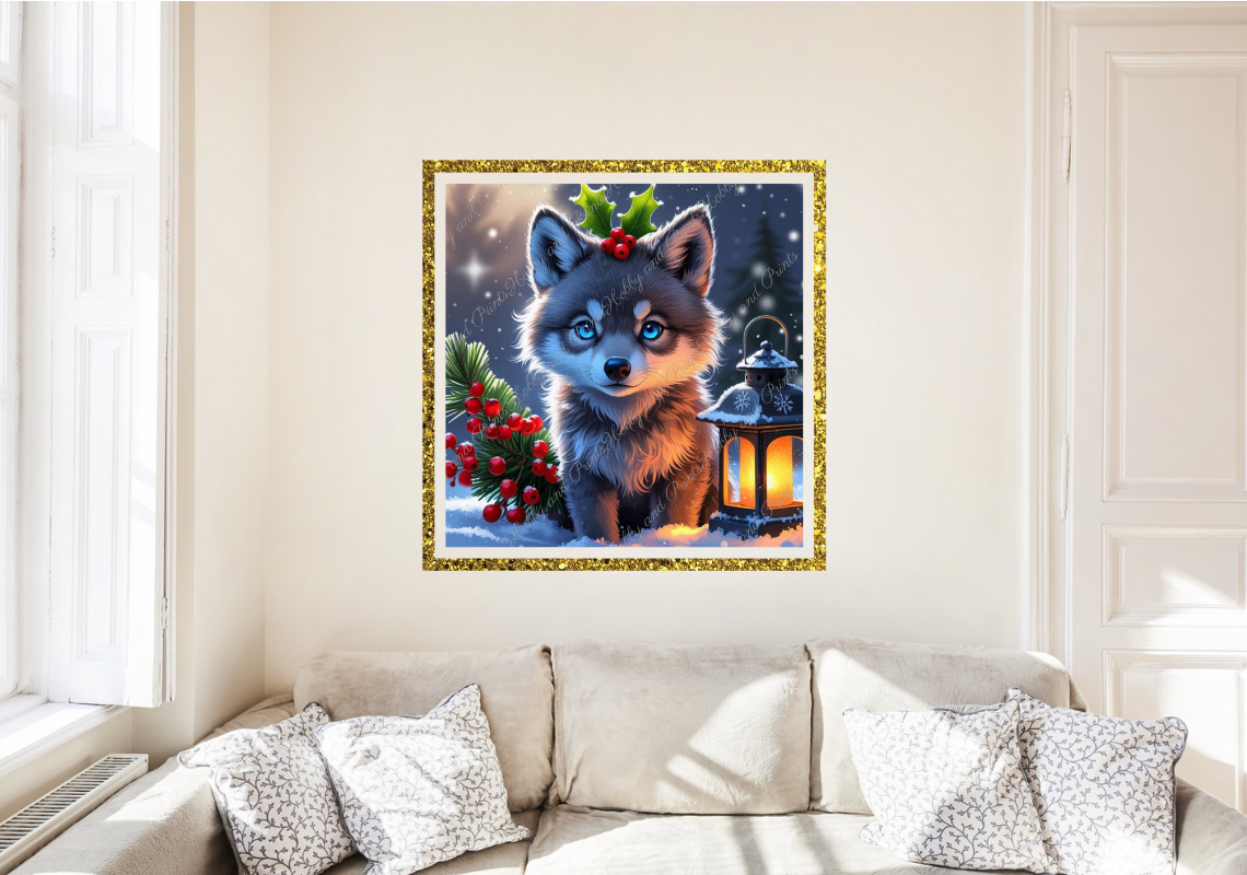 kleiner Wolf im Winter