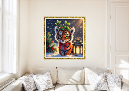 kleiner Tiger im Schnee