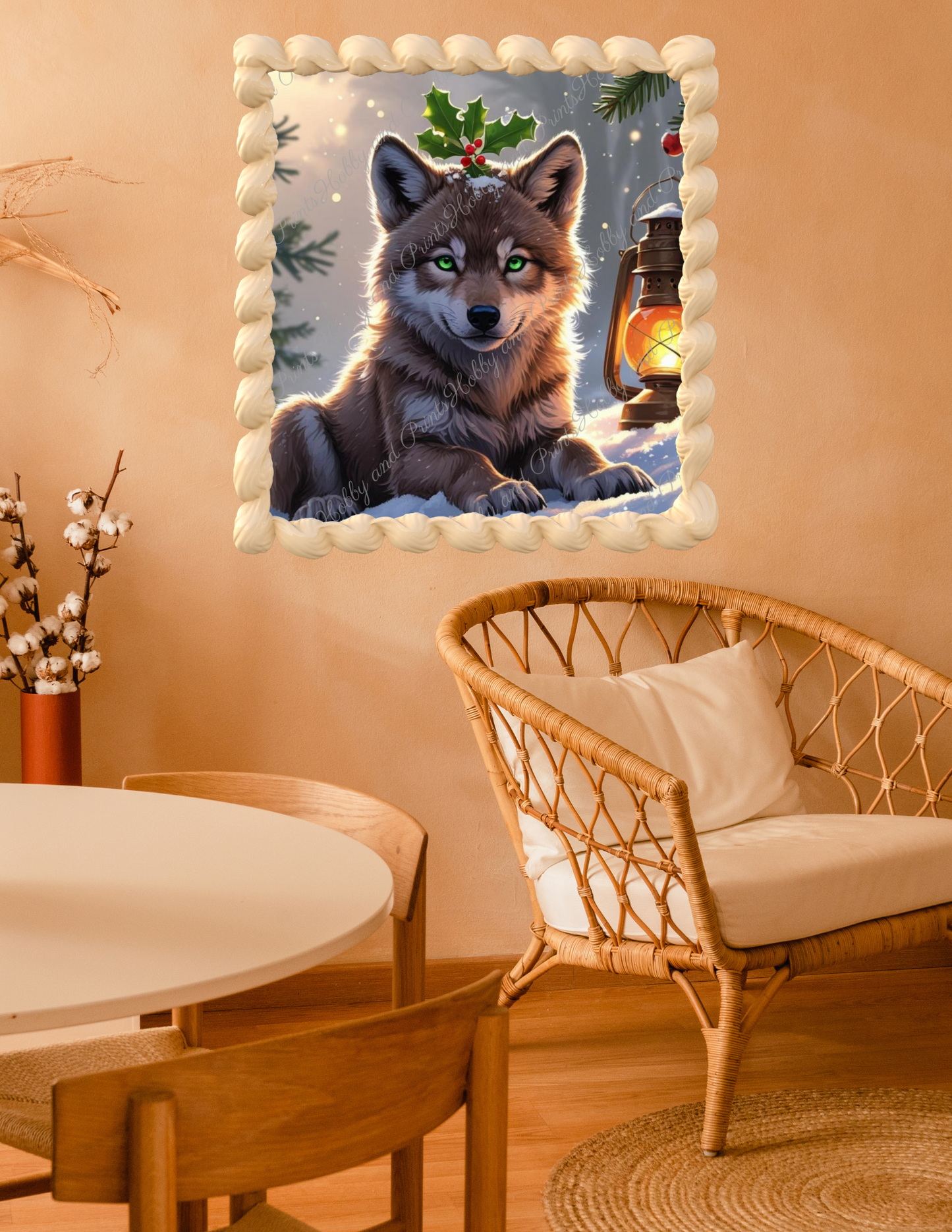 süßer Wolf im Winter