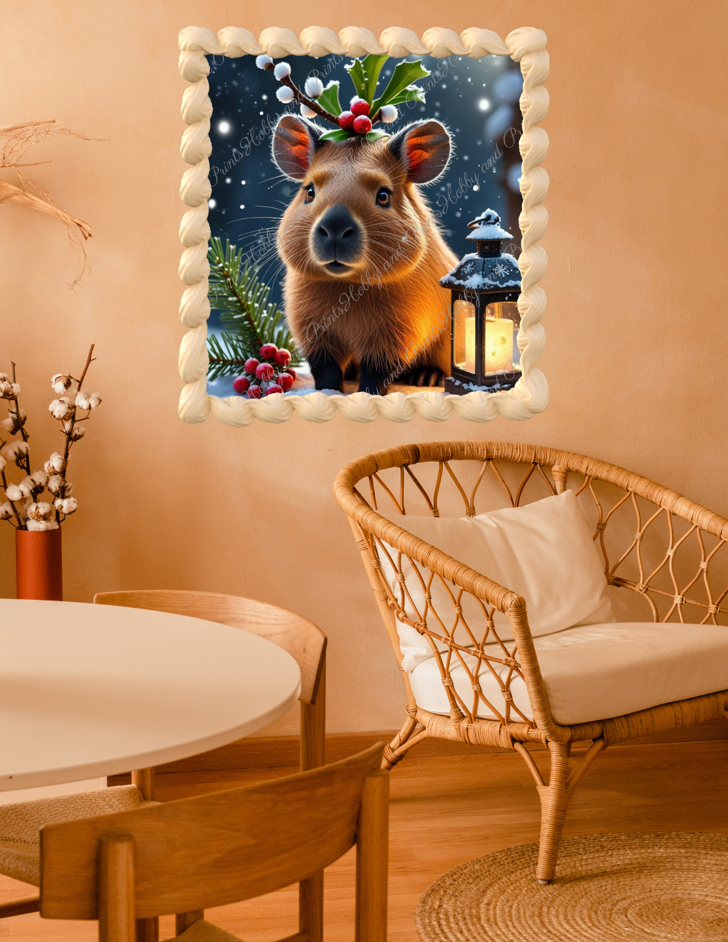 kleines Capybara im Schnee