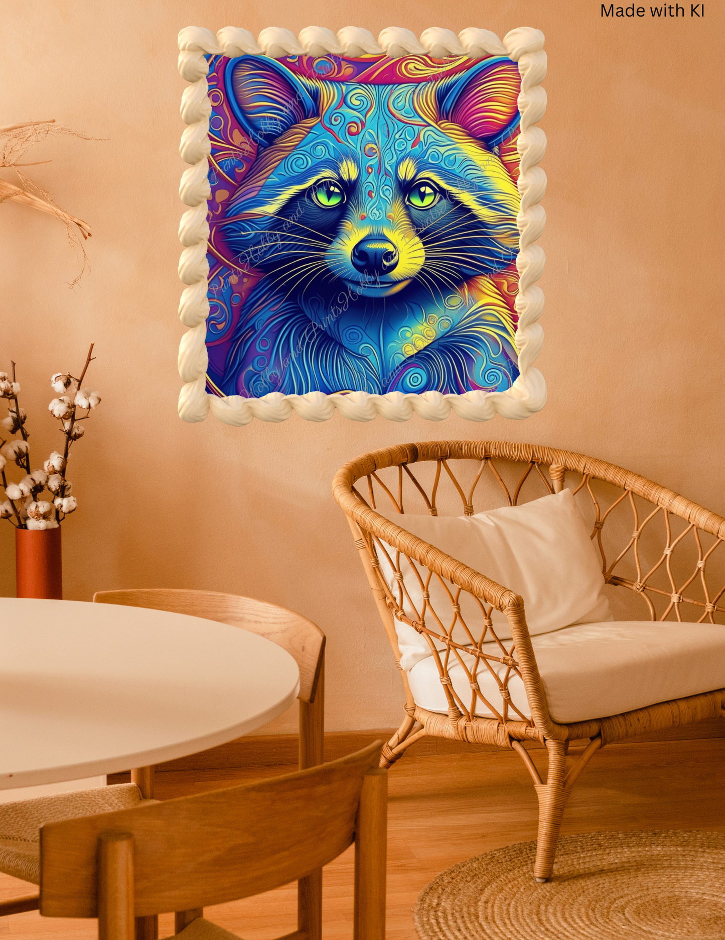 Psychedelischer Waschbär Linus