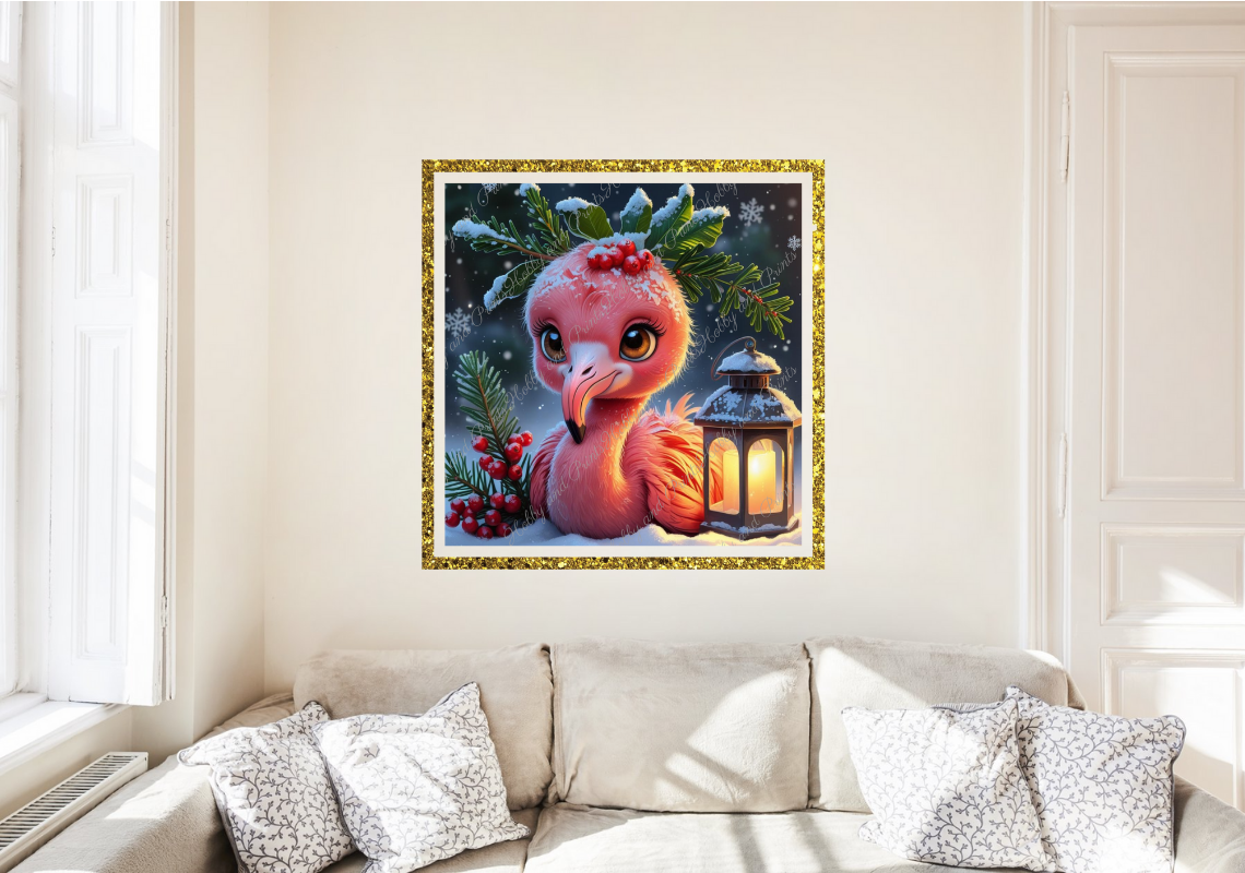 Flamingobaby im Winter