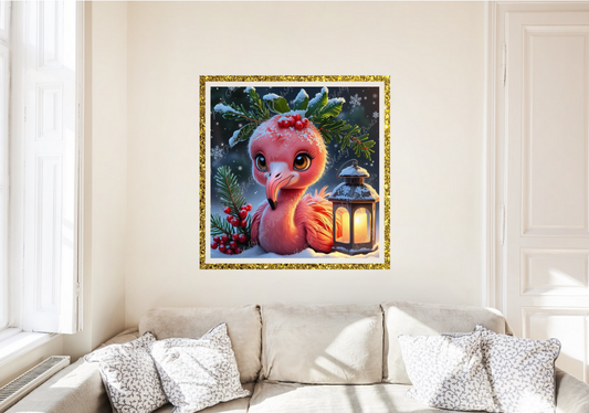 Flamingobaby im Winter