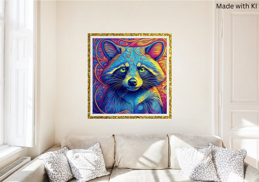 Psychedelischer Waschbär Linus