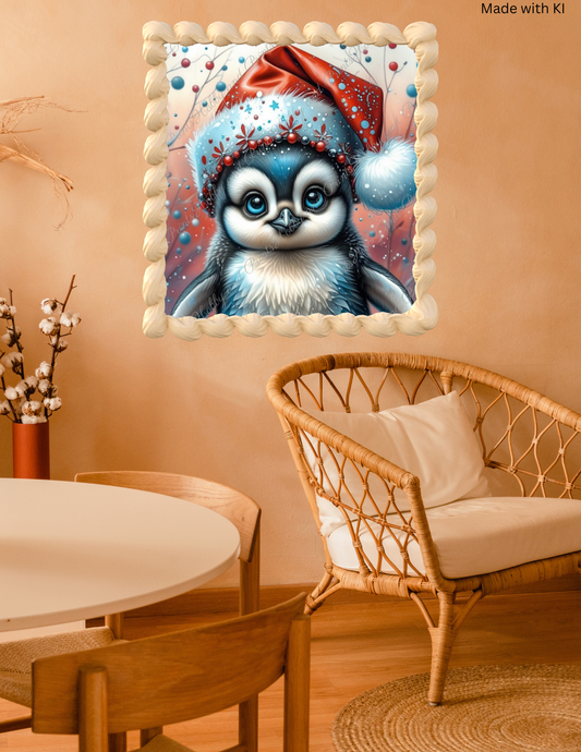 Pinguin Sascha mit Weihnachtsmütze