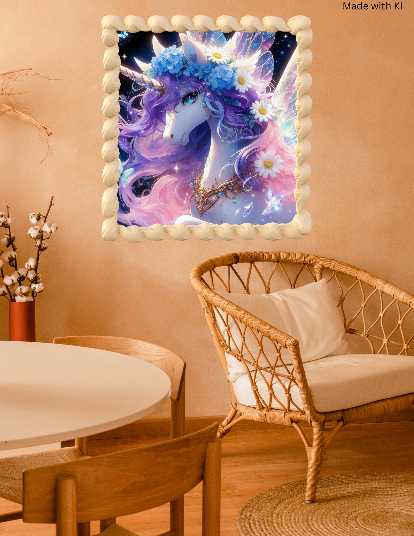 Einhorn Violetta bei Nacht