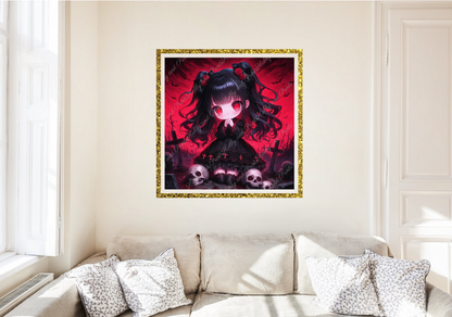 Comic Gothic-Mädchen