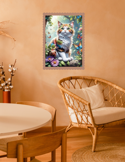 süße Katze im Wald