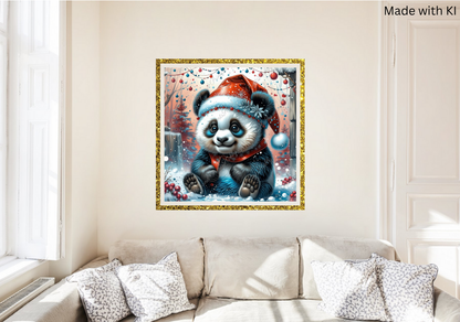 Pandabär Will mit Weihnachtsmütze
