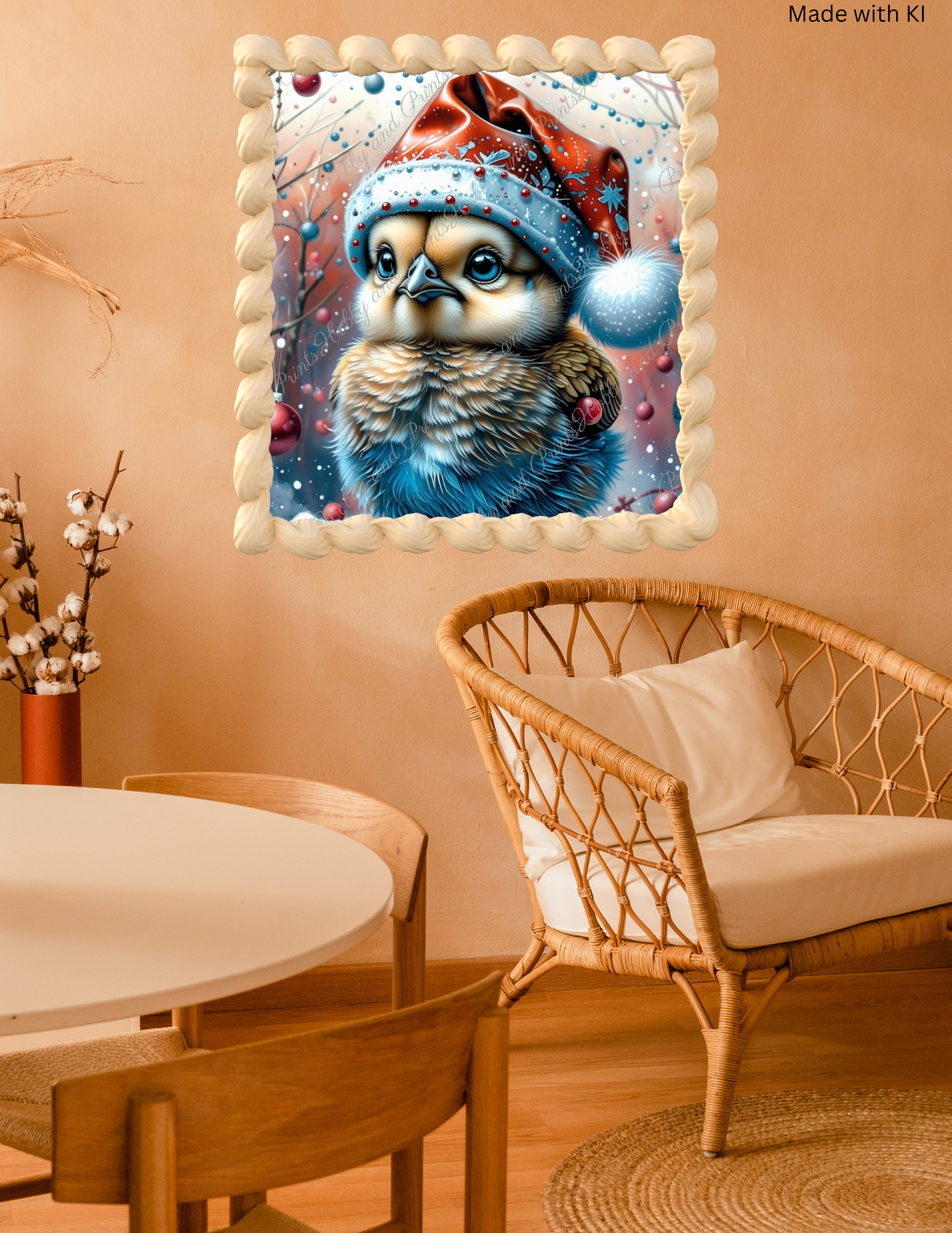 Küken Piep mit Weihnachtsmütze