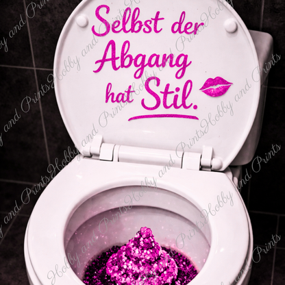 WC Toilette Pink Abgang mit Stil