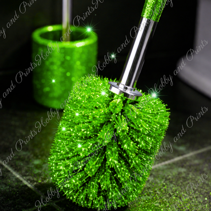 WC Bürste grün Glitzer Klobürste