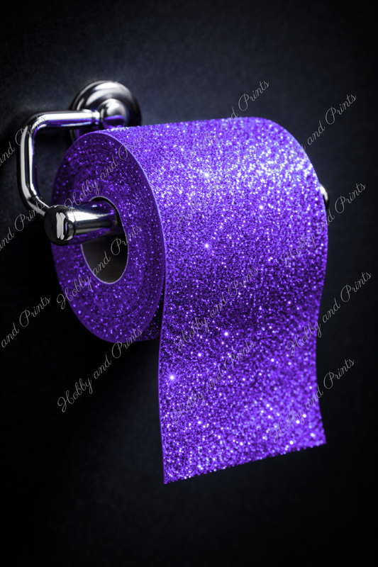 Glitzer Toilettenpapier violett