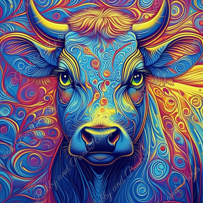 Psychedelische Kuh Horst
