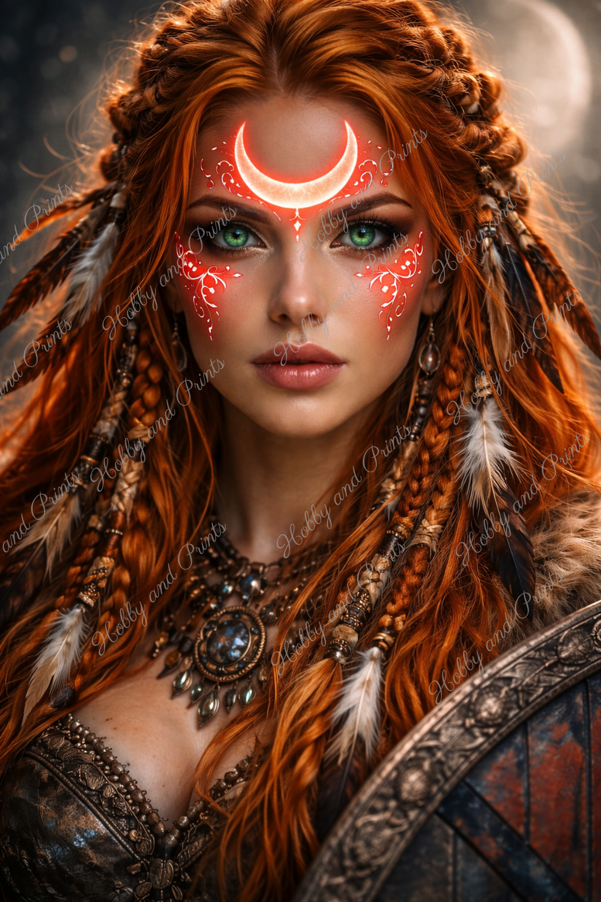 Mystische Schildmaid des Feuers Fiona
