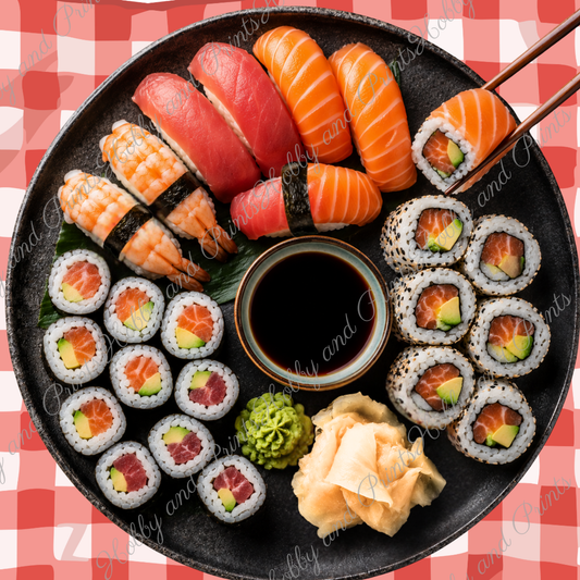 Sushi Platte XXL – Japanisches Sushi Arrangement mit Nigiri, Maki & Lachs