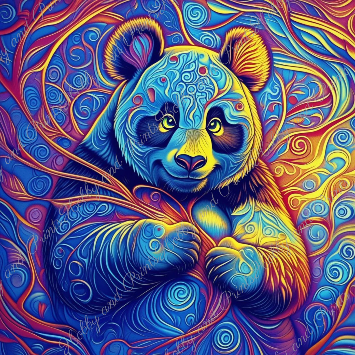 Psychedelischer Pandabär Lordi