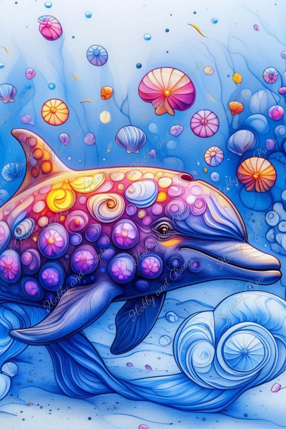 Bunter Delfin Jimmy im Ozean