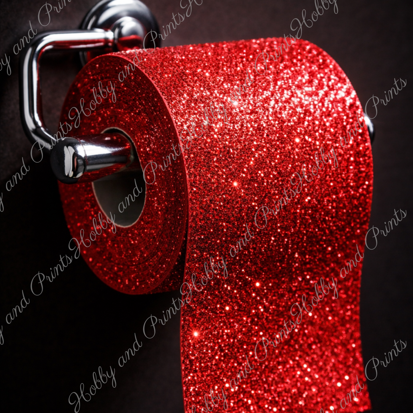 Glitzer Toilettenpapier rot
