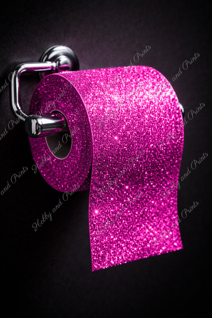 Glitzer Toilettenpapier pink