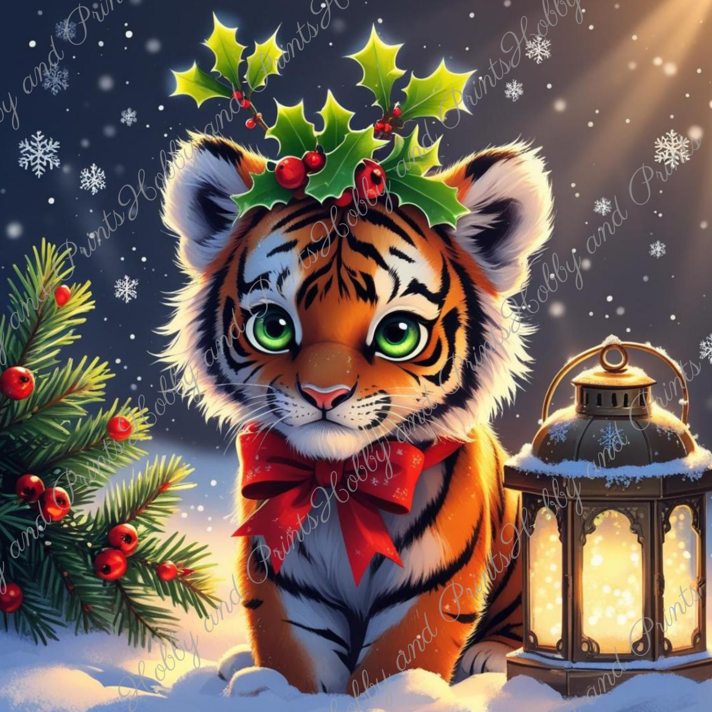 kleiner Tiger im Schnee