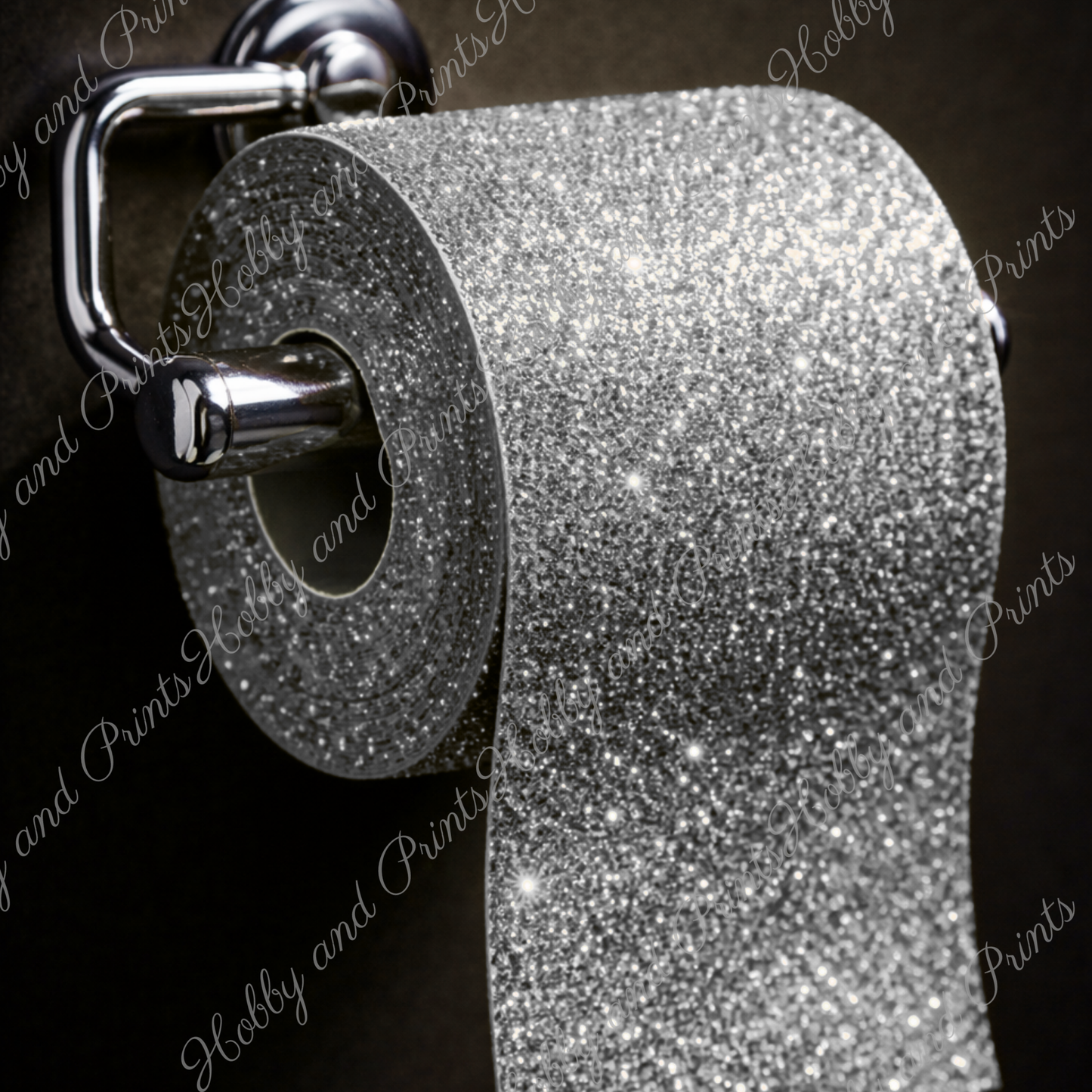 Glitzer Toilettenpapier silber