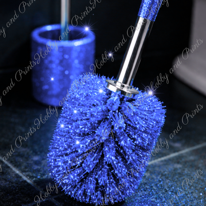 WC Bürste blau Glitzer Klobürste