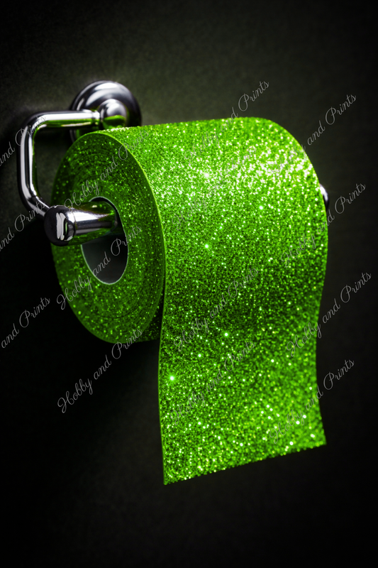 Glitzer Toilettenpapier grün