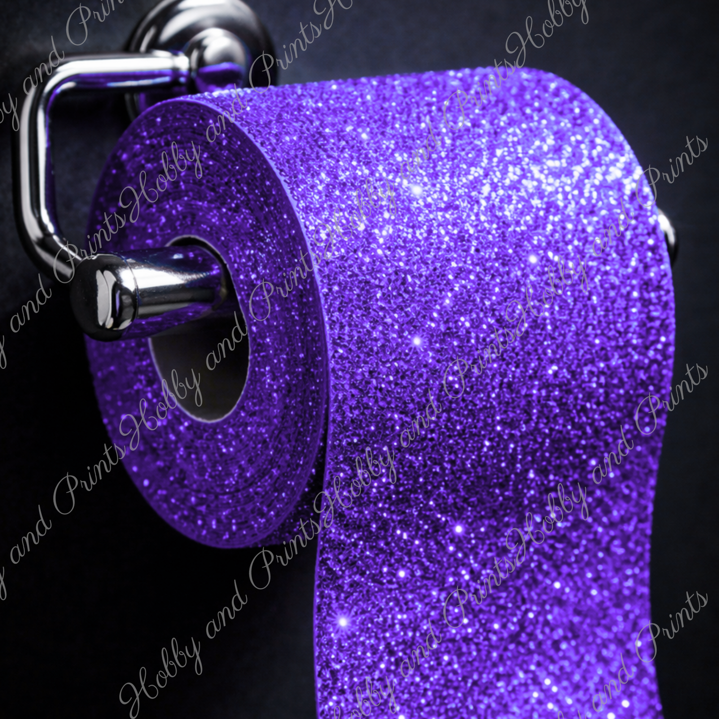 Glitzer Toilettenpapier violett