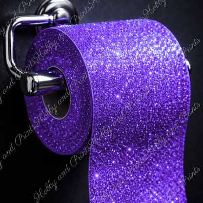Glitzer Toilettenpapier violett