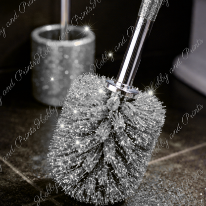 WC Bürste silber Glitzer Klobürste