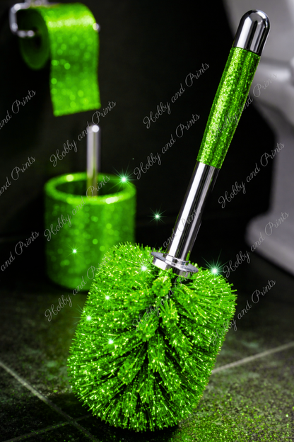 WC Bürste grün Glitzer Klobürste