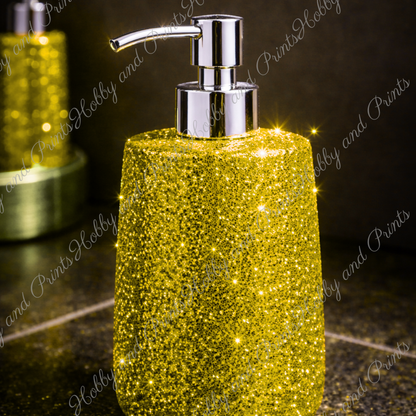 Glitzer Seifenspender Gold – Luxus Badezimmer Deko