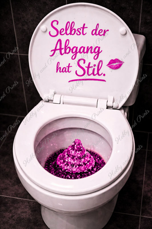 WC Toilette Pink Abgang mit Stil