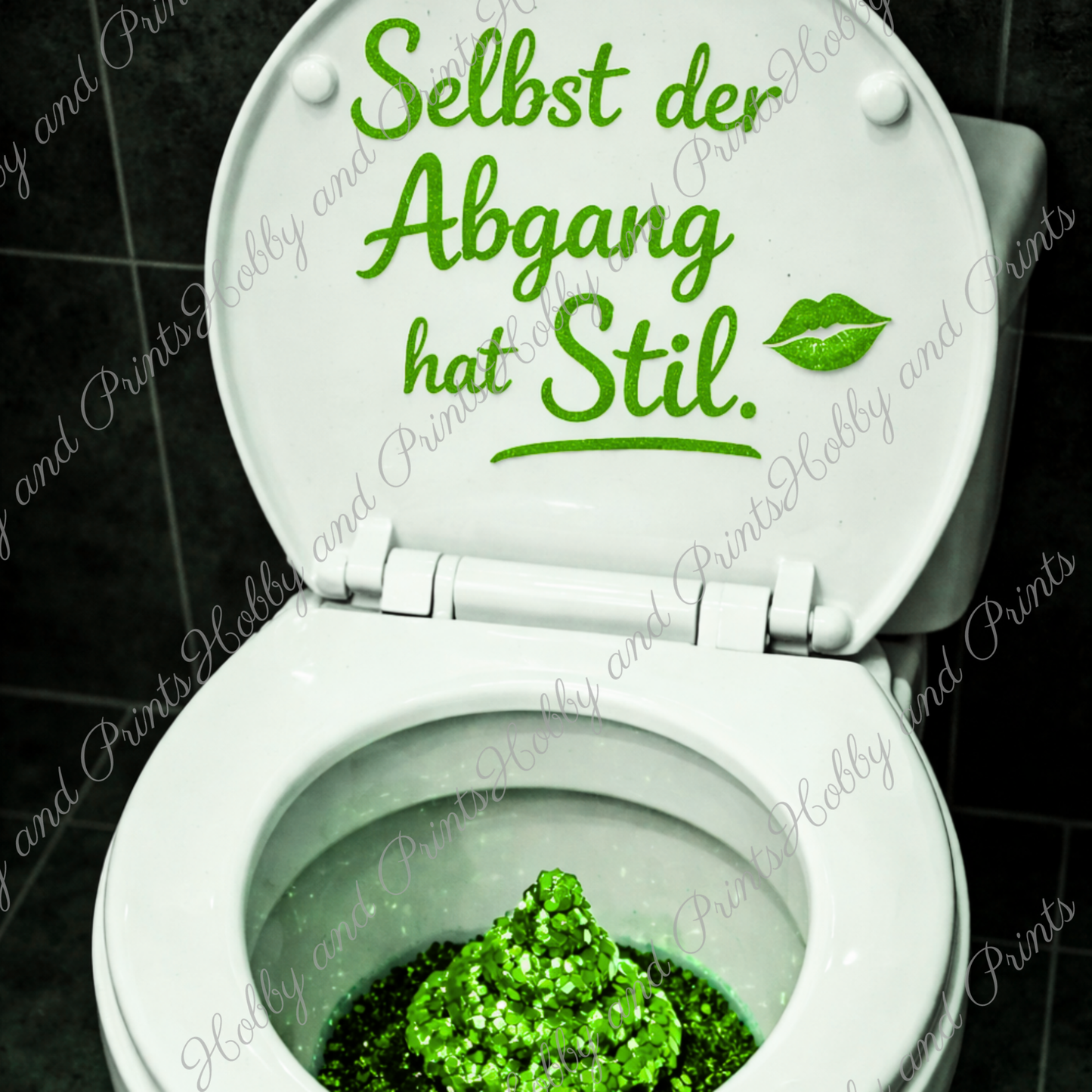 WC Toilette Grün Abgang mit Stil