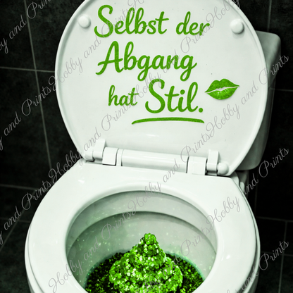 WC Toilette Grün Abgang mit Stil