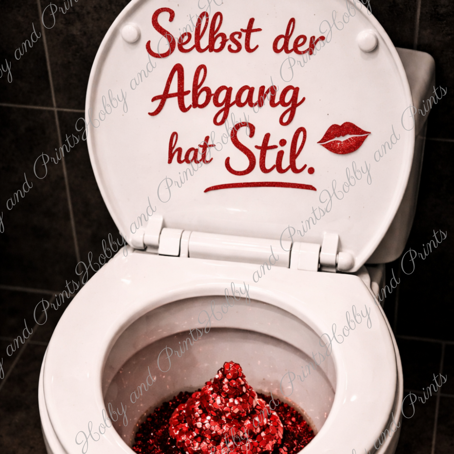 WC Toilette Rot Abgang mit Stil