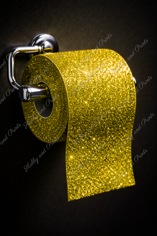 Glitzer Toilettenpapier gold