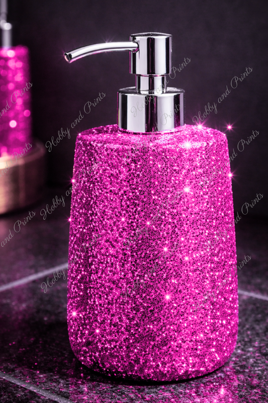 Glitzer Seifenspender Pink – Luxus Badezimmer Deko