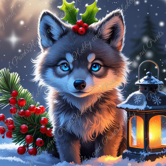 kleiner Wolf im Winter