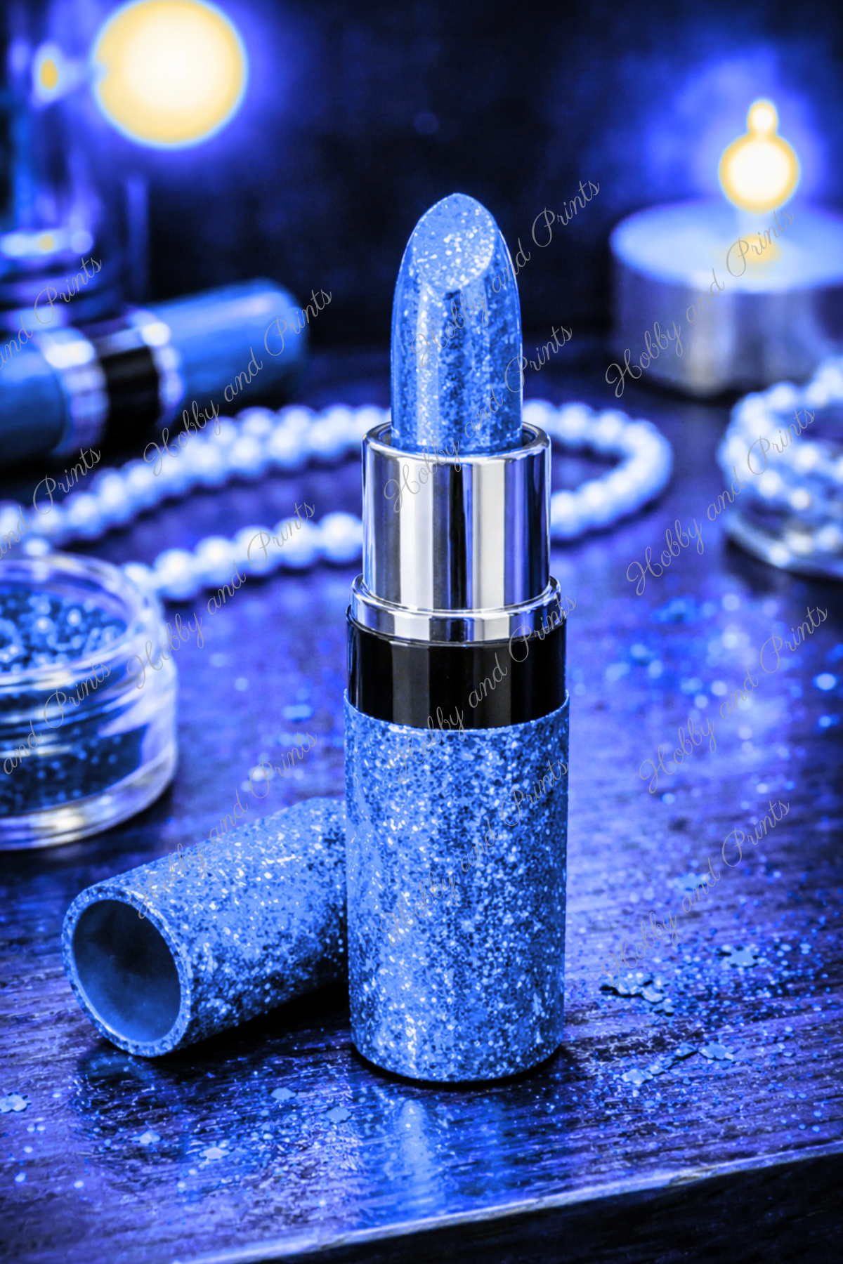 Blauer Lippenstift – Luxus Glamour Make-up