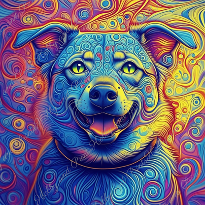 Psychedelischer Hund Elijah