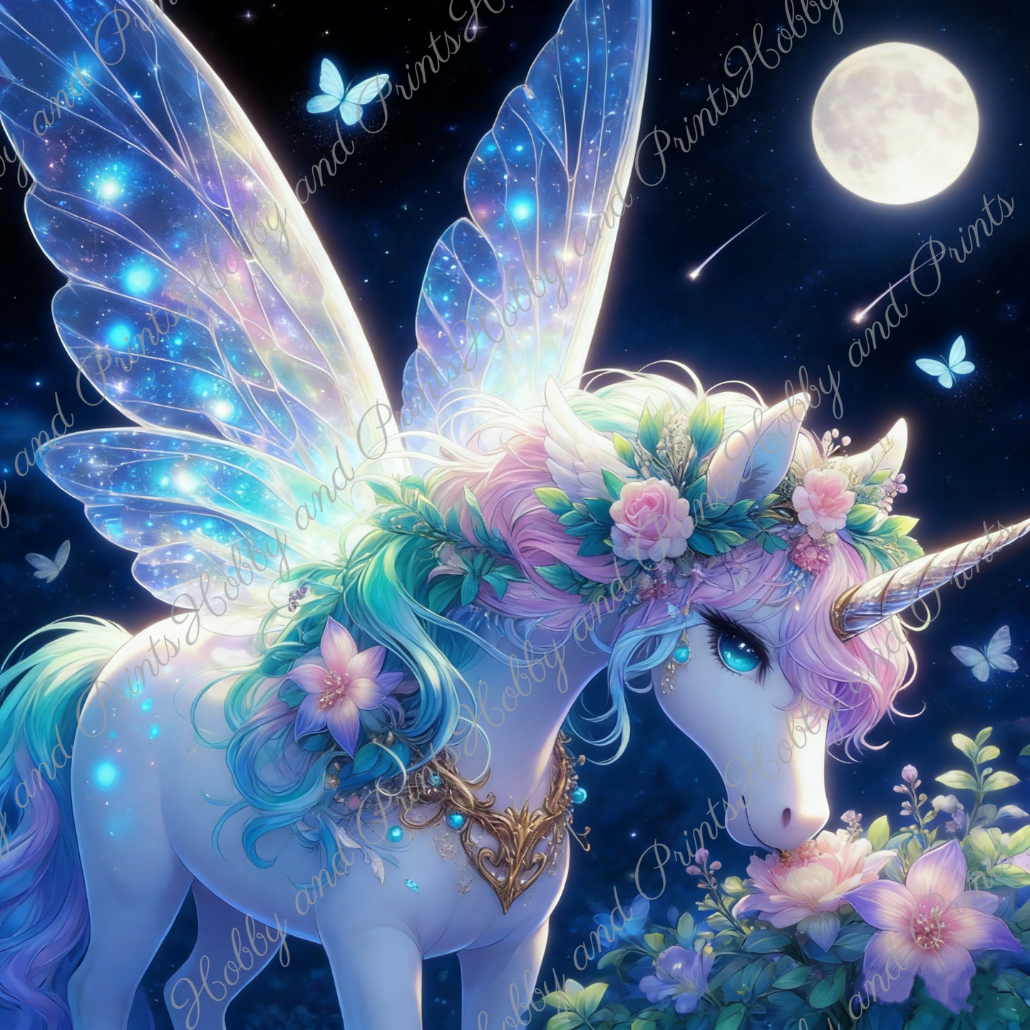 Einhorn Fairy bei Nacht